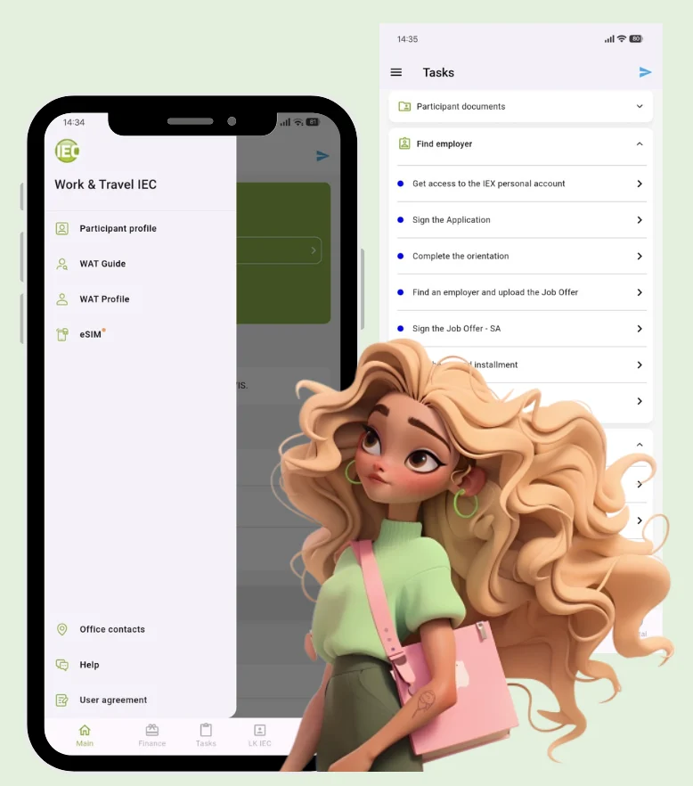 EXCHANGE Work & Travel Abroad app